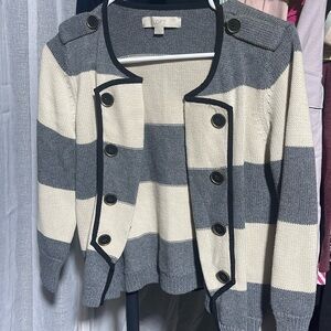 Ann Taylor LOFT Sz S Sweater Blazer Cardigan Marching Band Style